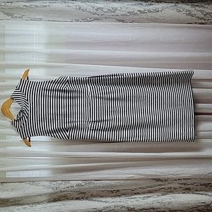Boden White and Navy Stripe Sheath Dress Size 10L